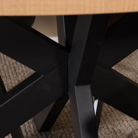 Lizzely Garden & Living Eettafel ovaal melamine 160cm Tommy lichtbruin ovale tafel