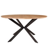 Lizzely Garden & Living Eettafel rond Ronsi bruin 150cm ronde tafel