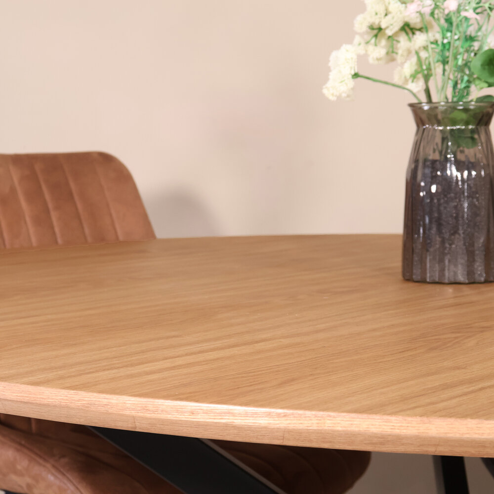 Eettafel rond Ronsi bruin 150cm ronde tafel Eettafel rond Ronsi bruin 150cm ronde tafel