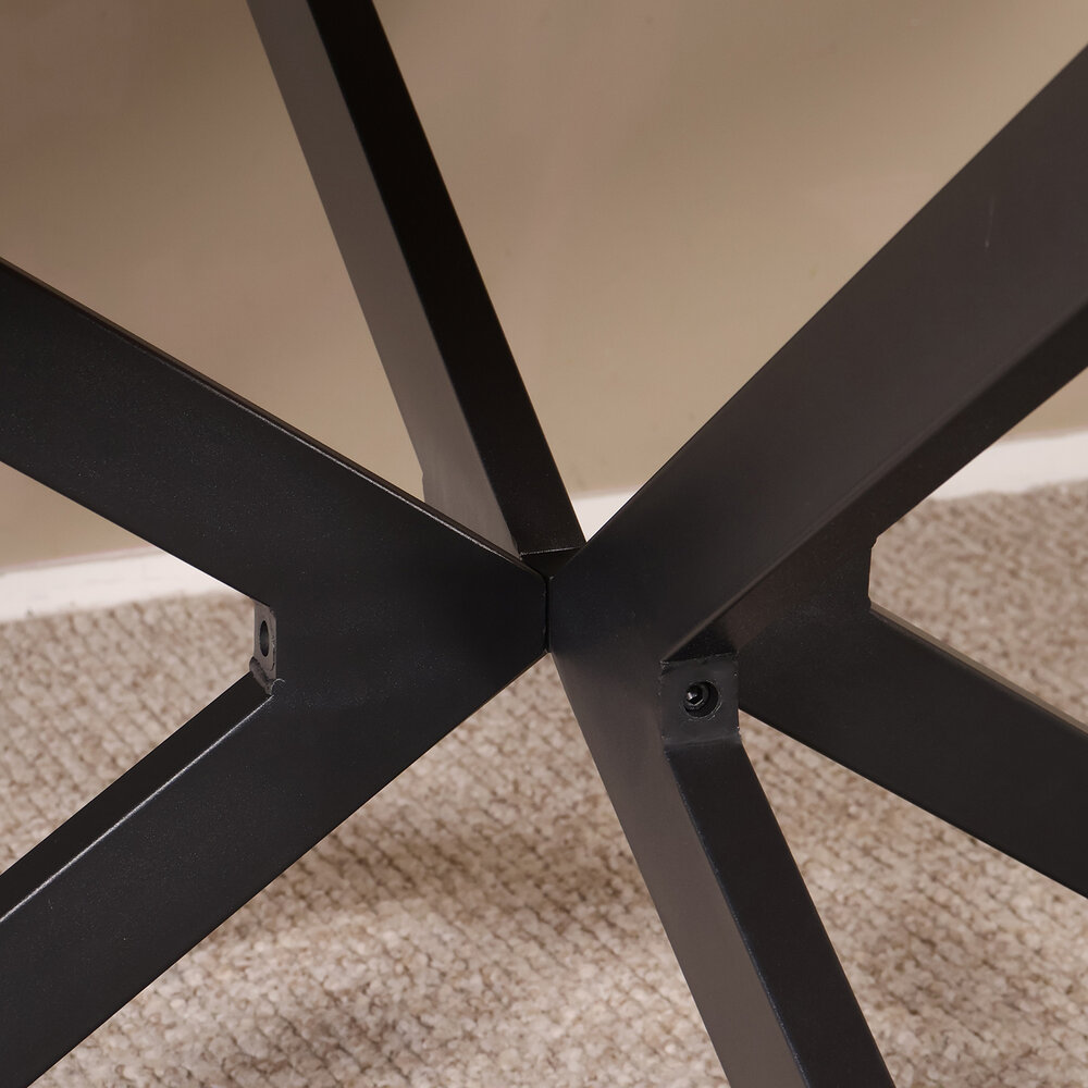 Eettafel rond Ronsi bruin 150cm ronde tafel Eettafel rond Ronsi bruin 150cm ronde tafel