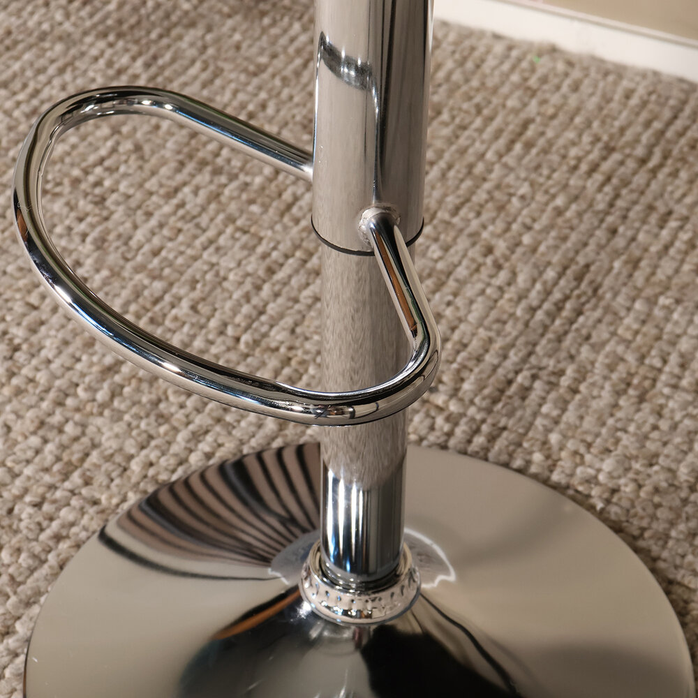 Barkruk Anel met rugleuning: beige leder barstoel