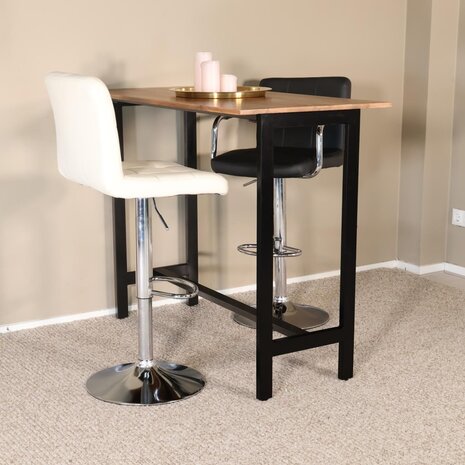 Lizzely Garden & Living Bartafel Bax duurzaam mangohout 120x60cm industrieel mango bar tafel