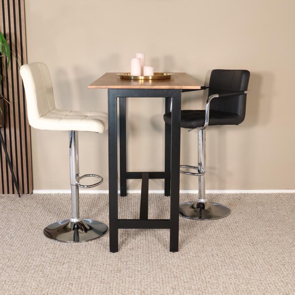 Bartafel Bax duurzaam mangohout 120x60cm industrieel mango bar tafel