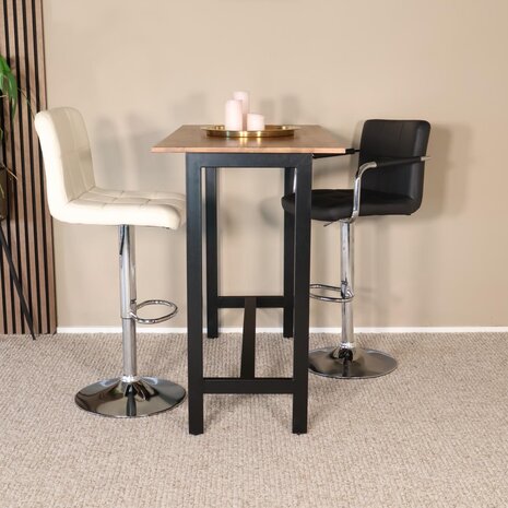 Lizzely Garden & Living Bartafel Bax duurzaam mangohout 120x60cm industrieel mango bar tafel