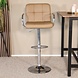 Lizzely Garden & Living Barkruk Anel met armleuning: lichtbruin leder barstoel Lizzely Garden & Living Barkruk Anel met armleuning: lichtbruin leder barstoel
