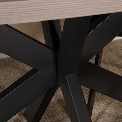 Lizzely Garden & Living Eettafel ovaal melamine 210cm Tommy grijs ovale tafel