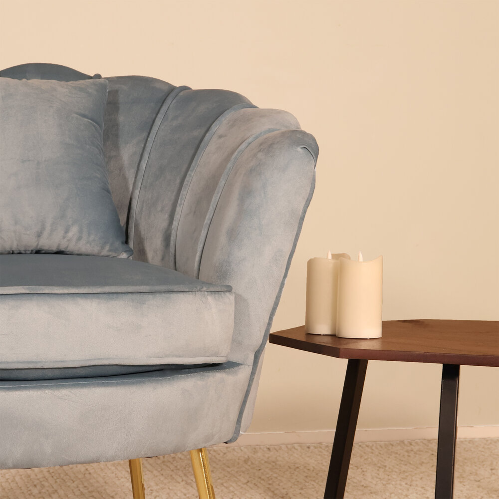 Fauteuil zitbank 1 persoons Belle lichtblauw bankje