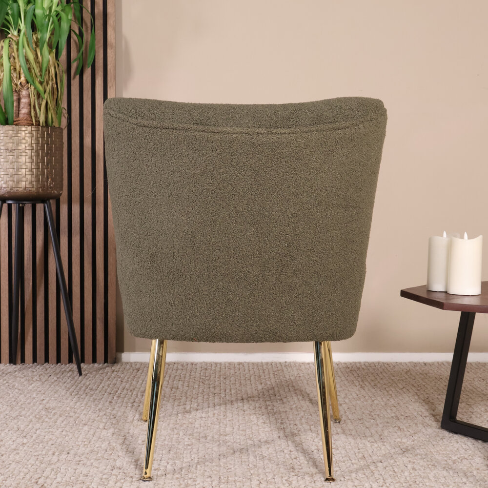 Fauteuil zitbank 1 persoons Teddy groen stoel