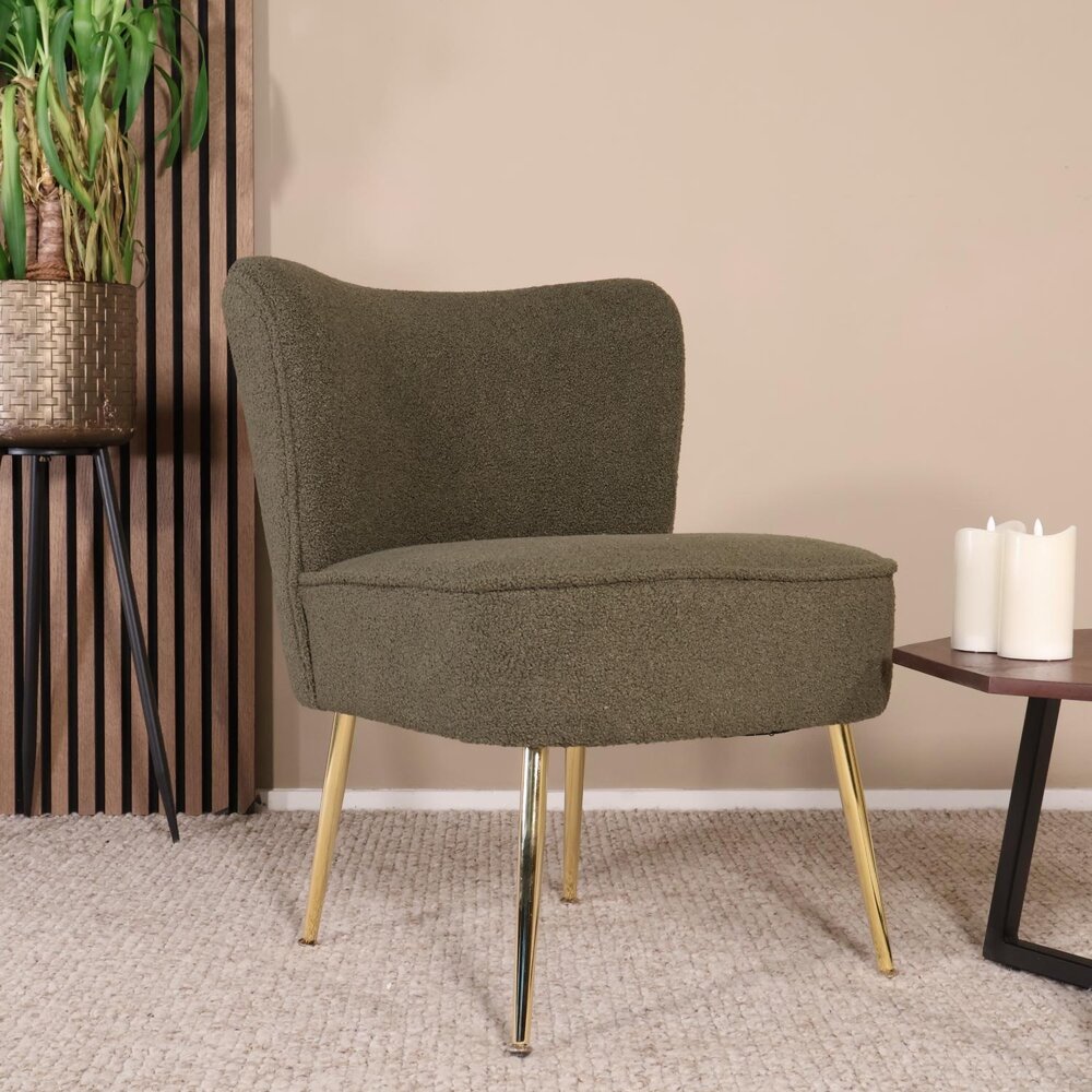 Fauteuil zitbank 1 persoons Teddy groen stoel