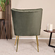 Lizzely Garden & Living Fauteuil zitbank 1 persoons Rilaan velvet donkergroen stoel