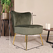 Lizzely Garden & Living Fauteuil zitbank 1 persoons Rilaan velvet donkergroen stoel