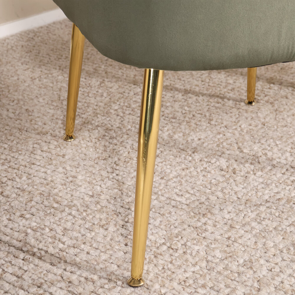 Fauteuil zitbank 1 persoons Rilaan velvet donkergroen stoel