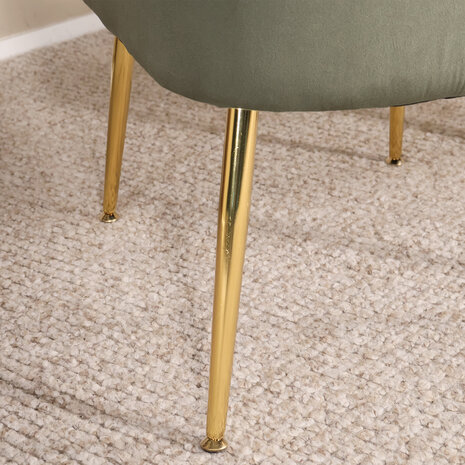 Lizzely Garden & Living Fauteuil zitbank 1 persoons Rilaan velvet donkergroen stoel