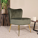 Lizzely Garden & Living Fauteuil zitbank 1 persoons Rilaan velvet donkergroen stoel