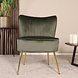 Lizzely Garden & Living Fauteuil zitbank 1 persoons Rilaan velvet donkergroen stoel