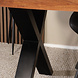 Lizzely Garden & Living Eettafel X-poot rechthoekig 200cm bruin mangohout