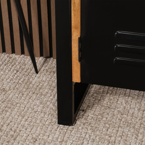 Lizzely Garden & Living Dressoir mangohout Nora bruin zwart industrieel 200cm