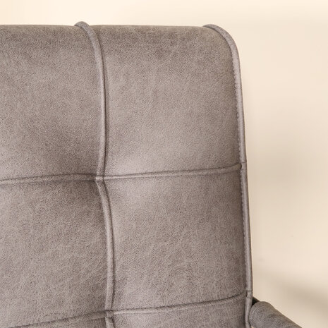 Lizzely Garden & Living Eetkamerstoel met armleuning Indy antraciet microvezel eetstoel