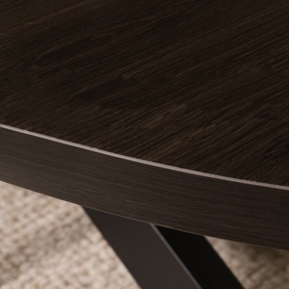 Salontafel ovaal melamine donker walnoot Denzel 120cm Salontafel ovaal melamine donker walnoot Denzel 120cm