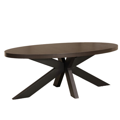 Lizzely Garden & Living Salontafel ovaal melamine donker walnoot Denzel 120cm Lizzely Garden & Living Salontafel ovaal melamine donker walnoot Denzel 120cm