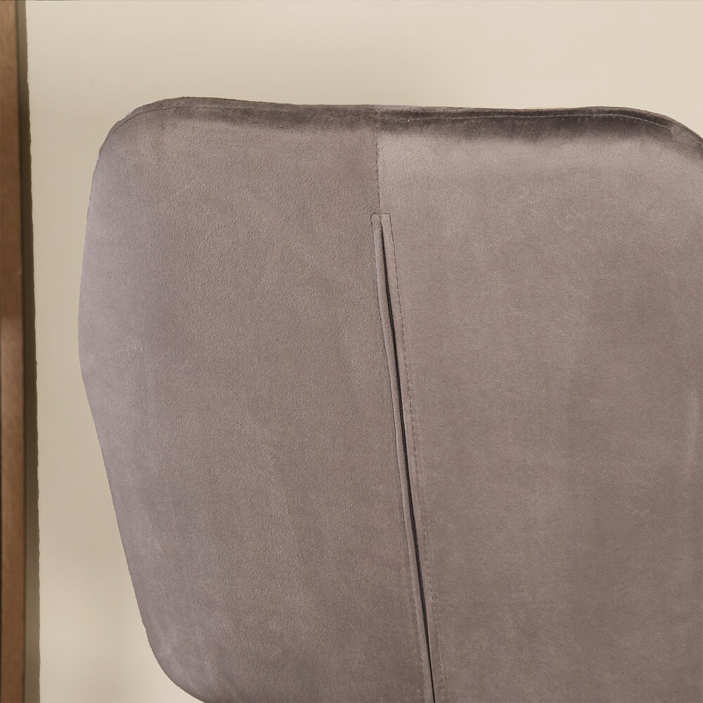 Eetkamerstoel met armleuning Paco velvet antraciet eetstoel