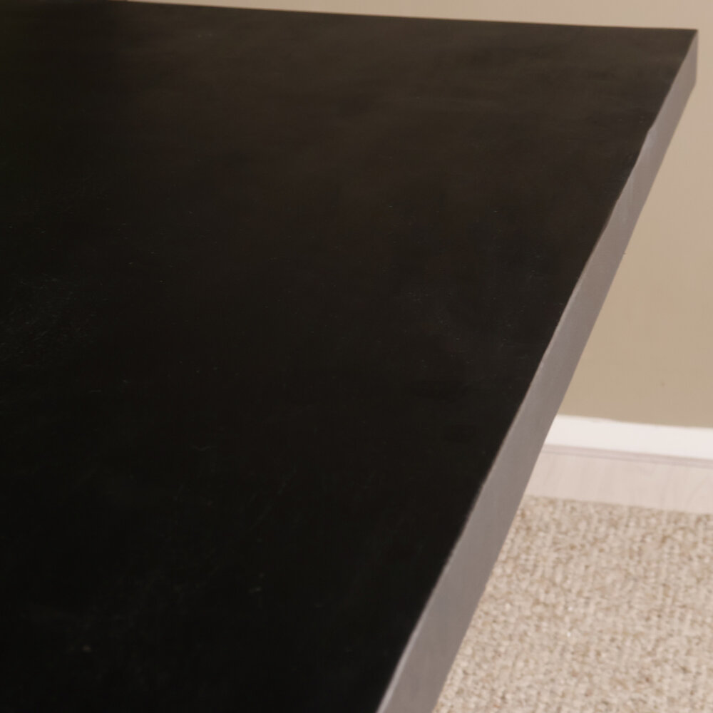 Eettafel rechthoekig mangohout Xavier zwart 180cm duurzaam tafel met X-poot mango eetkamertafel rechthoek hout