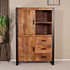 Lizzely Garden & Living Industriële kast mangohout Dex 150x100cm wandkast duurzaam mango