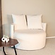 Lizzely Garden & Living Fauteuil loveseat velvet creme draaibare fauteuil