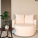 Lizzely Garden & Living Fauteuil loveseat velvet creme draaibare fauteuil