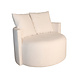 Lizzely Garden & Living Fauteuil loveseat velvet creme draaibare fauteuil