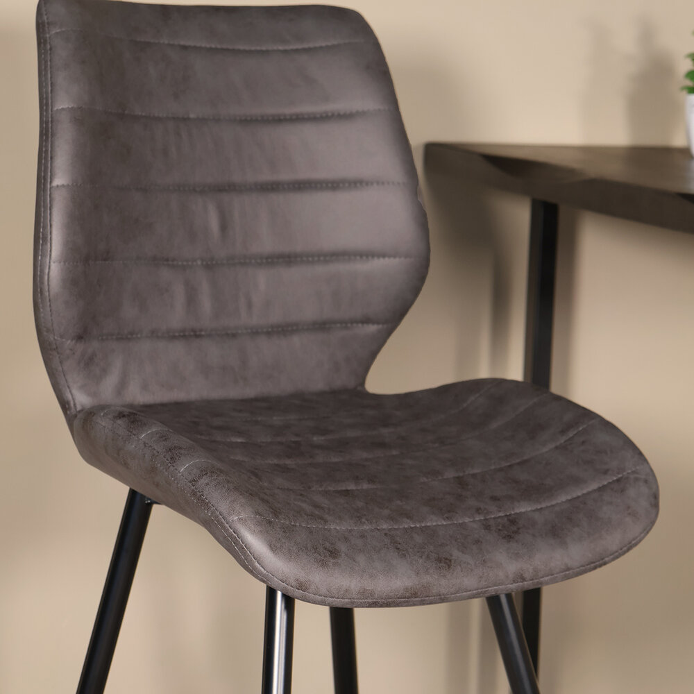 Barkruk industrieel Corinne antraciet barstoel