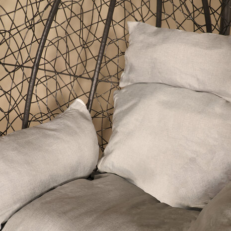 Lizzely Garden & Living Egg hangstoel zwart roundabout ei stoel hang