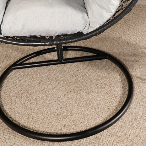 Lizzely Garden & Living Egg hangstoel zwart roundabout ei stoel hang