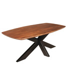 Salontafel deens ovaal mangohout 120cm walnoot Livy