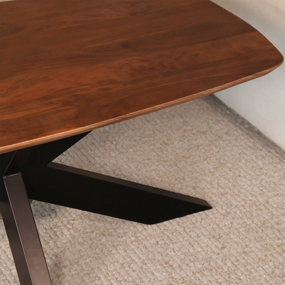 Salontafel deens ovaal mangohout 120cm Livy walnoot