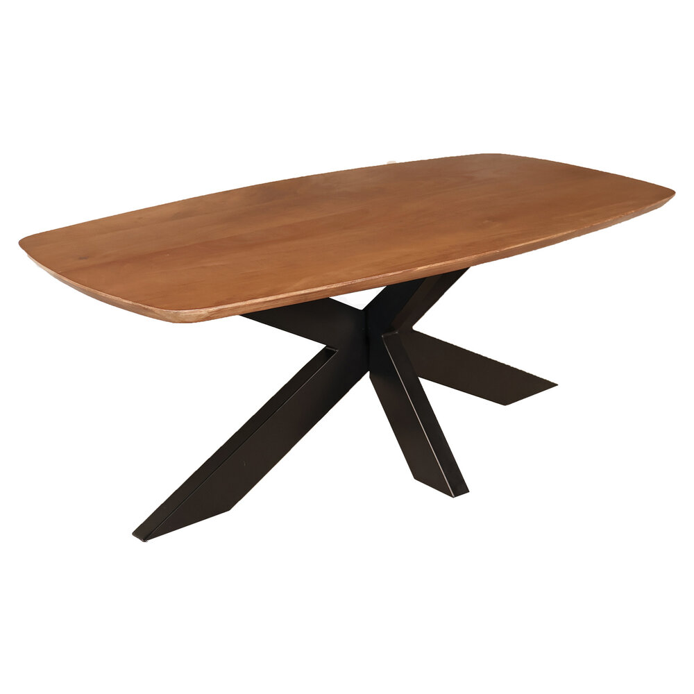 Salontafel deens ovaal mangohout 120cm Livy zwart