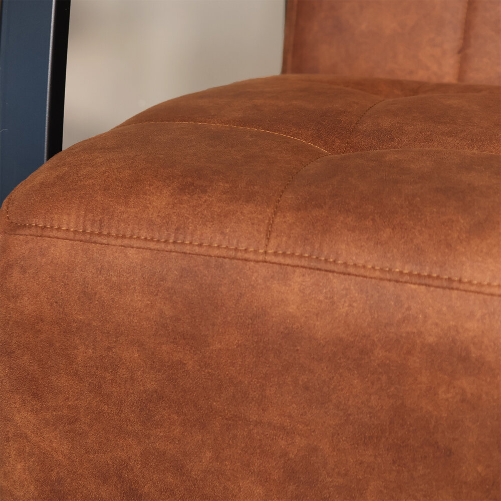 Fauteuil Noud cognac microvezel