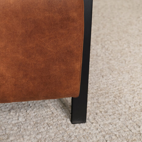 Lizzely Garden & Living Fauteuil Noud cognac microvezel