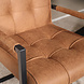 Lizzely Garden & Living Eetkamerstoel met armleuning Milan cognac microvezel industrieel