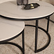 Lizzely Garden & Living Salontafel rond 2delig marmerlook Bero wit side table steen bijzettafel