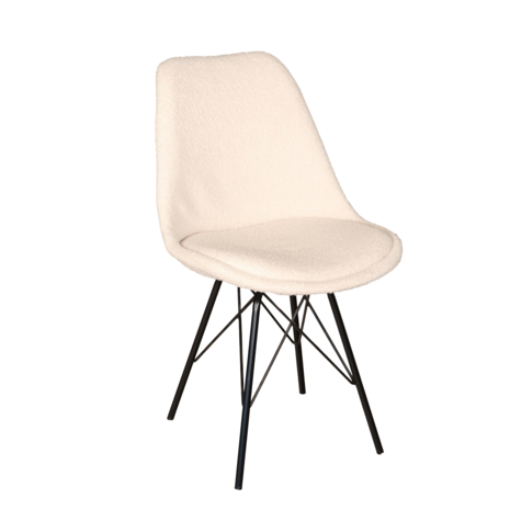 Lizzely Garden & Living Eetkamerstoel Viga beige teddy eetstoel