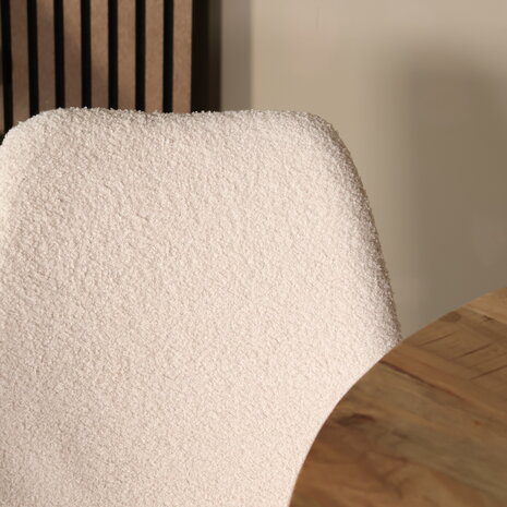 Lizzely Garden & Living Eetkamerstoel Viga beige teddy eetstoel