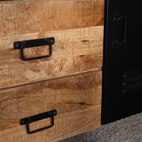 Lizzely Garden & Living Dressoir mangohout Jazzy bruin industrieel 180x85cm