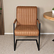 Lizzely Garden & Living Eetkamerstoel met armleuning Timor cognac microvezel eetstoel
