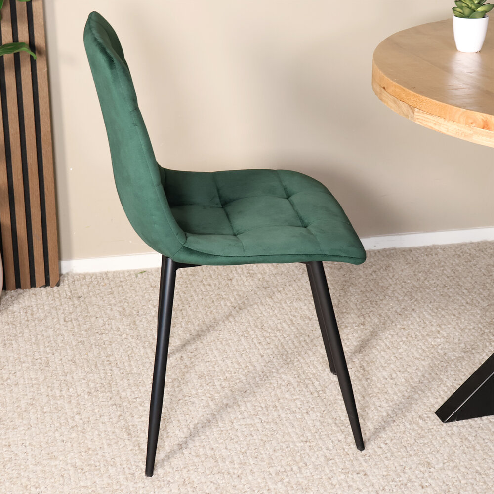 Eetkamerstoel Catoo donkergroen velvet eetstoel Eetkamerstoel Catoo donkergroen velvet eetstoel
