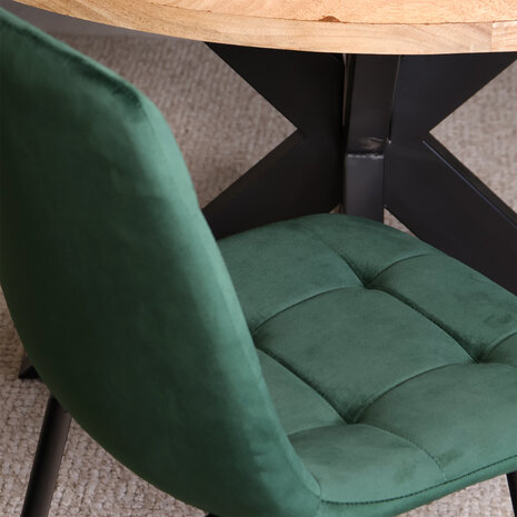 Lizzely Garden & Living Eetkamerstoel Catoo donkergroen velvet eetstoel Lizzely Garden & Living Eetkamerstoel Catoo donkergroen velvet eetstoel