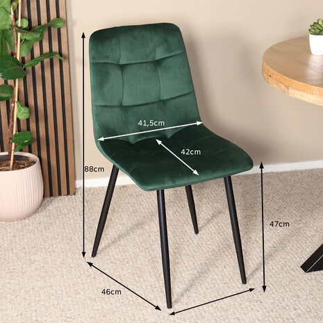 Lizzely Garden & Living Eetkamerstoel Catoo donkergroen velvet eetstoel Lizzely Garden & Living Eetkamerstoel Catoo donkergroen velvet eetstoel