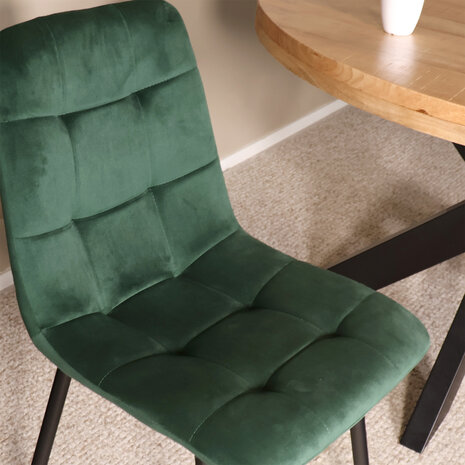 Lizzely Garden & Living Eetkamerstoel Catoo donkergroen velvet eetstoel Lizzely Garden & Living Eetkamerstoel Catoo donkergroen velvet eetstoel