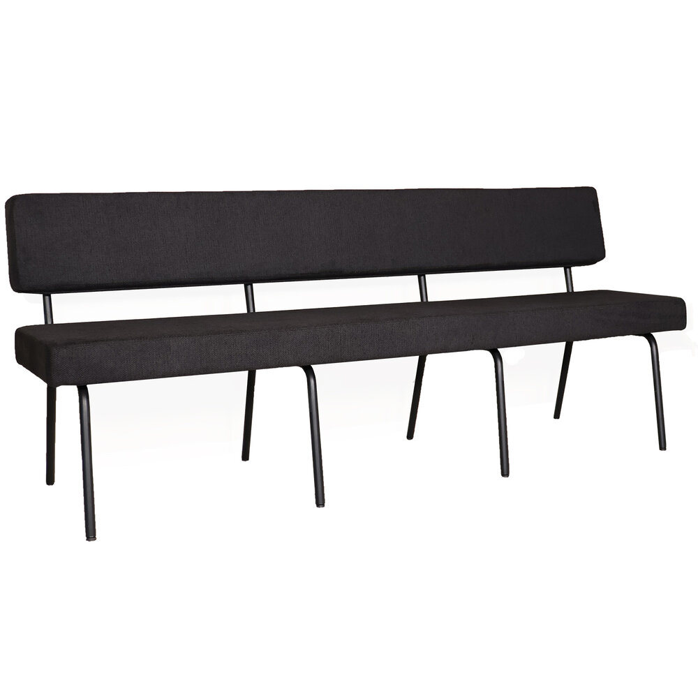 Eetkamerbank Wendy 200cm zwart stof eetbank Eetkamerbank Wendy 200cm zwart stof eetbank