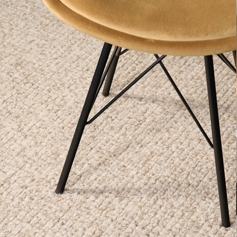 Lizzely Garden & Living Eetkamerstoel Viga bruin velvet eetstoel